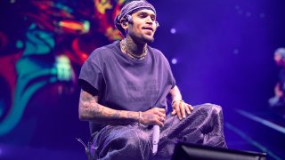 FILE - Singer Chris Brown performing at Crypto.com Arena on Aug. 6, 2024 in Los Angeles.